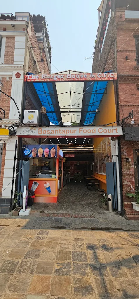 Basantapur Food Court mural and signage